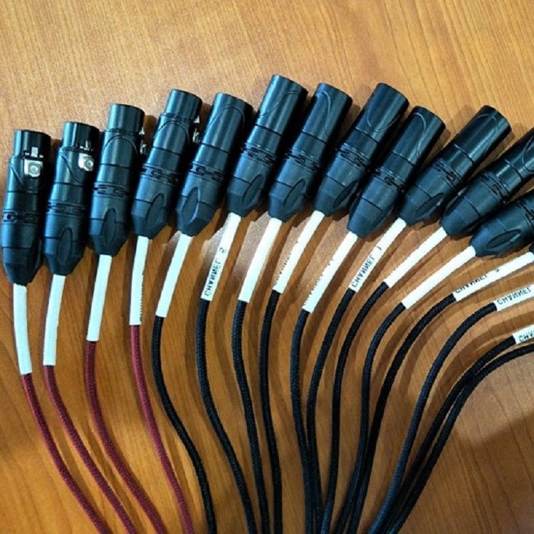 20 चैनल नाग केबल कम प्रोफ़ाइल XLR भेजें सर्किट बोर्ड XLR स्प्लिटर 100 फीट