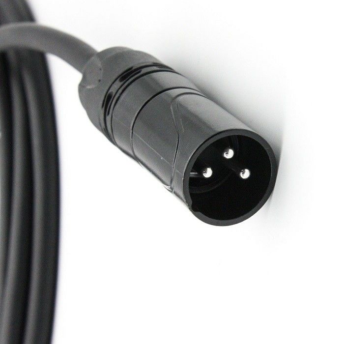 5m 6m XLR माइक्रोफोन केबल OFC कंडक्टर माइक्रो कॉर्ड 3 पिन XLR-XLR ब्लैक वायर