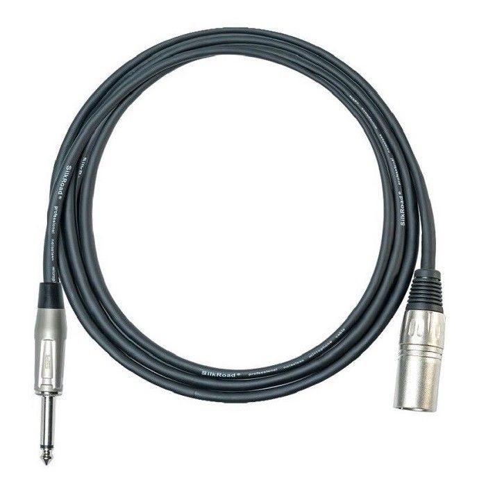 XLR महिला से 1/4 इंच 6.35 मिमी टीएस माइक्रोफोन केबल माइक्रो कॉर्ड ब्लैक XLR केबल 10 फीट