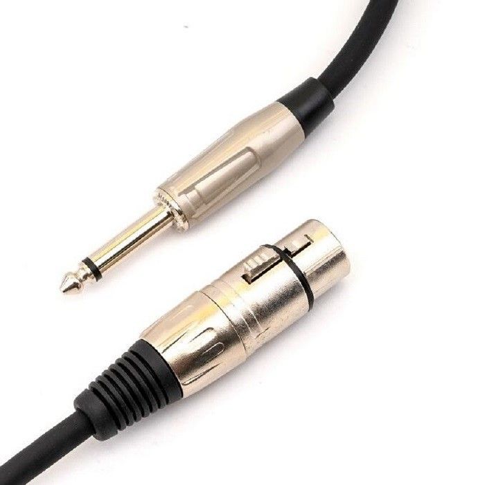 1/4 से XLR महिला माइक्रोफोन कॉर्ड ब्लैक XLR केबल 10 फीट माइक्रोफोन केबल